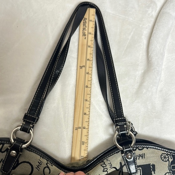 COACH Horse & Carriage Canvas Leather Trim Shoulder Bag Carryall Tote - Picture 9 of 15